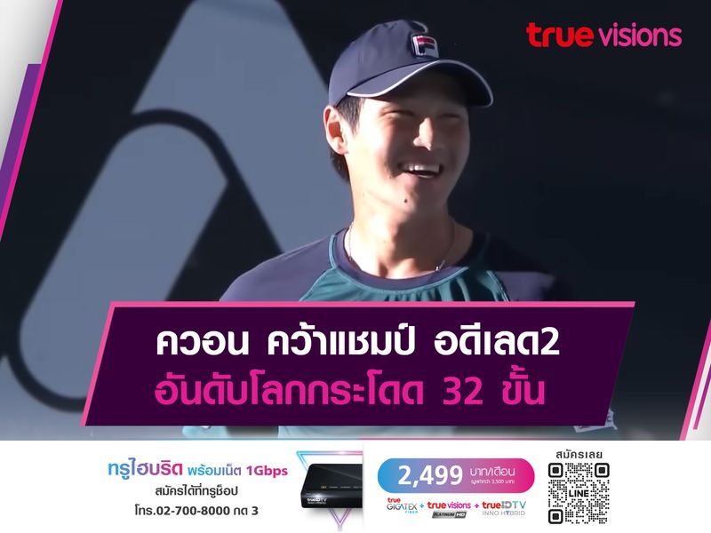 ควอน คว้าแชมป์ อดีเลด2 อันดับโลกกระโดด 32 ขั้น