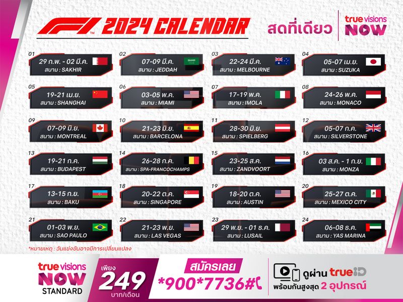 เปิดโปรแกรม F1 เริ่มต้นที่ บาห์เรน