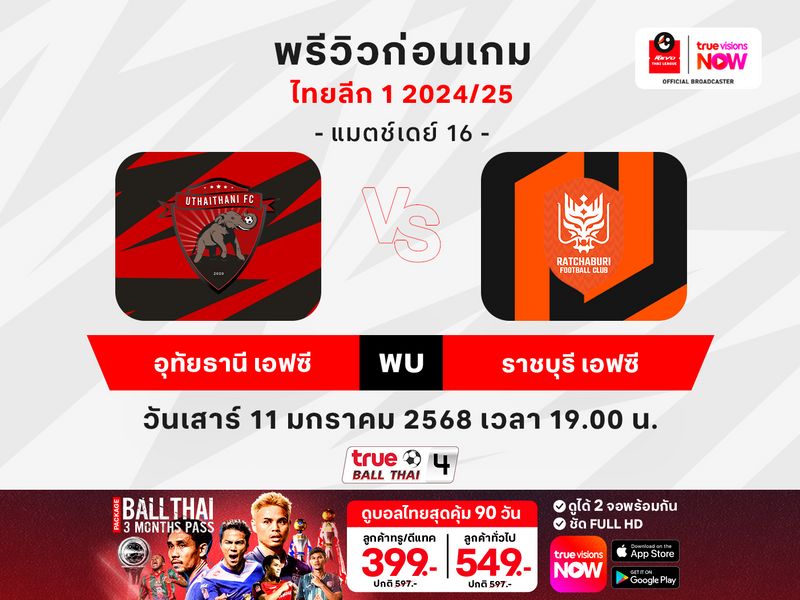 พรีวิวฟุตบอลไทยลีก อุทัยธานี เปิดรังปะทะ ราชบุรีฯ